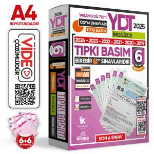 İnformal YDT İngilizce Tıpkı Basım 6 lı Deneme Paketi 2025