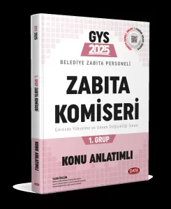 Data GYS Belediye Zabıta Personeli Zabıta Komiseri 1. Grup Konu Anlatımlı