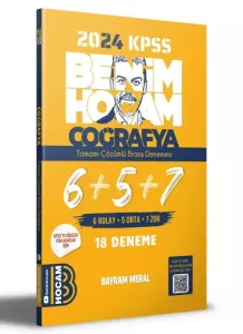Benim Hocam KPSS Coğrafya Tamamı Çözümlü 6+5+7 Deneme 2024