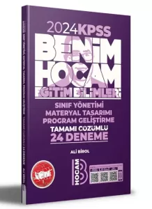 Benim Hocam Program Geliştirme Sınıf Yönetimi Materyal Tasarımı Tamamı Çözümlü 24 Deneme 2024