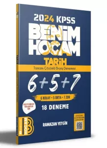 Benim Hocam KPSS Tarih Tamamı Çözümlü 6+5+7 Deneme 2024