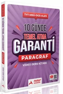 Paraf TYT Paragraf Z Takımı 10 Günde Temel Atma Garanti Video Ders Kitabı