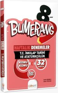 Günay 8. Sınıf T.C İnkılap Tarihi ve Atatürkçülük Bumerang Konu Konu Haftalık Denemeler