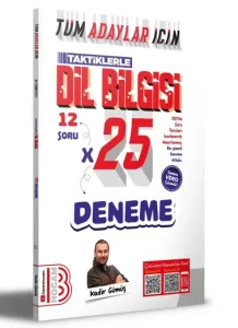 Benim Hocam Tüm Adaylar İçin Dil Bilgisi Tamamı Çözümlü 25 Deneme 2024