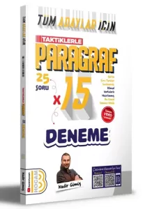 Benim Hocam Tüm Adaylar İçin Taktiklerle Paragraf 15 Deneme 2024