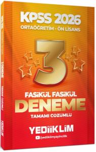 Yediiklim KPSS GY GK Ortaöğretim Önlisans Tamamı Çözümlü 3 Yıldız Fasikül 2026
