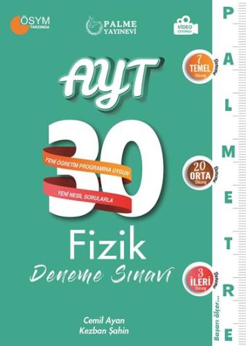Palme AYT Fizik Palmetre 30 Deneme