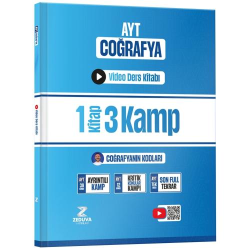 Zeduva Coğrafyanın Kodları AYT Coğrafya 1 Kitap 3 Kamp Video Ders Kita
