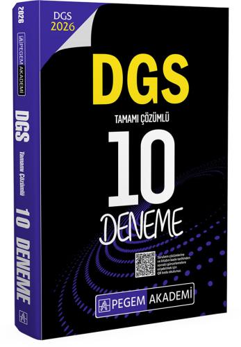 Pegem DGS Tamamı Çözümlü 10 Deneme 2026