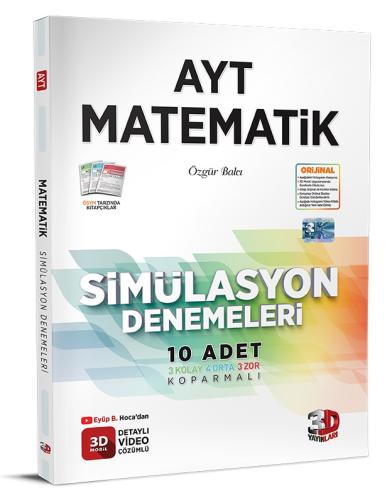 3D AYT Matematik 10 Simülasyon Deneme 2023