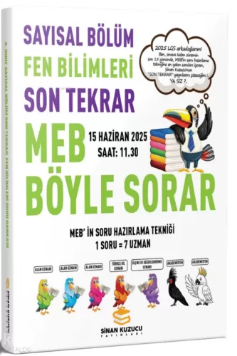 Sinan Kuzucu 8. Sınıf LGS Sayısal Bölüm Son Tekrar Fen Bilimleri Soru 