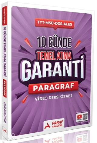 Paraf TYT Paragraf Z Takımı 10 Günde Temel Atma Garanti Video Ders Kit