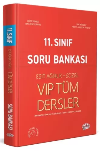 Editör 11. Sınıf VİP Tüm Dersler Eşit Ağırlık Sözel Soru Bankası Kırmı