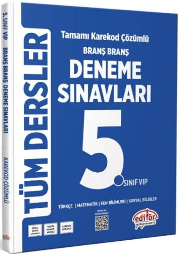 Editör 5. Sınıf Tüm Dersler Branş Branş Tamamı Çözümlü Deneme Sınavlar