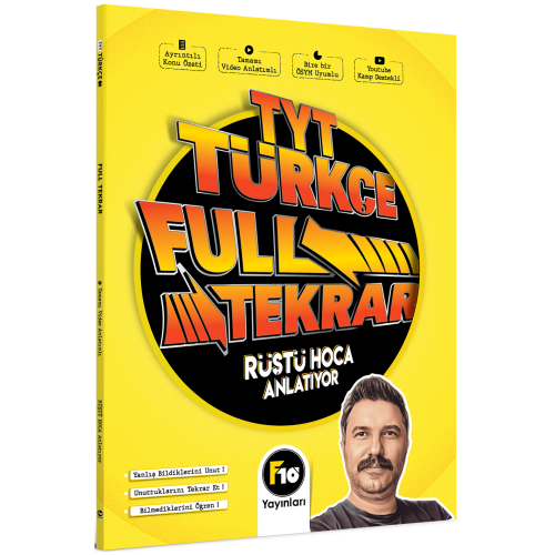 F10 Rüştü Hoca TYT Türkçe Full Tekrar Video Ders Kitabı 2023