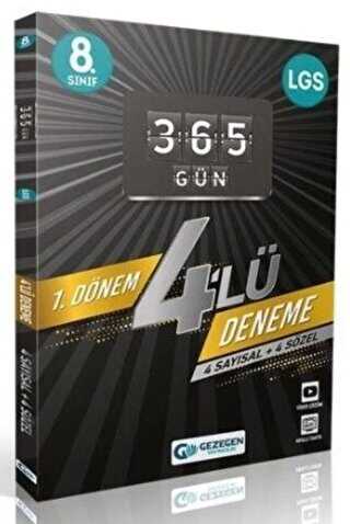 Gezegen 8. Sınıf LGS 1. Dönem 365 Gün 4 Çözümlü Deneme