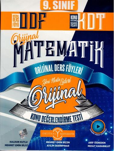 Orijinal 9. Sınıf Matematik ODF KDT Seti