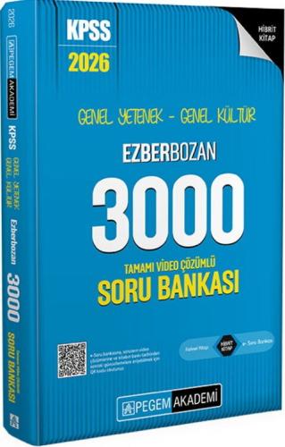 Pegem KPSS GY GK Ezberbozan 3000 Tamamı Video Çözümlü Soru Bankası 202
