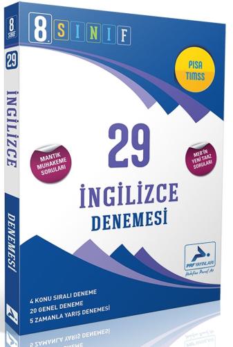 Paraf 8. Sınıf İngilizce 29 Deneme