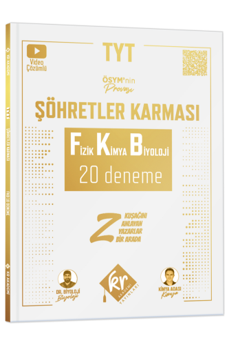KR Akademi TYT Şöhretler Karması Fizik Kimya Biyoloji 20 Deneme