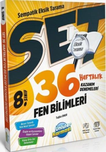 Ünlüler Karması 8. Sınıf Fen Bilimleri 36 Haftalık Kazanım Denemeleri 