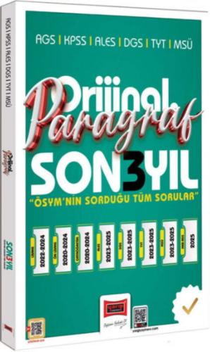 Yargı KPSS AGS ALES DGS TYT MSÜ Orijinal Paragraf Son 3 Yıl Çıkmış Sor