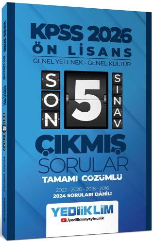 Yediiklim KPSS Ön Lisans GY GK Tamamı Çözümlü Son 5 Sınav Çıkmış Sorul