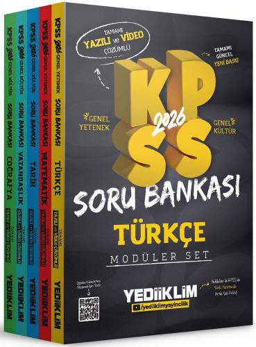 Yediiklim KPSS GY GK Tamamı Hem Yazılı Hem Video Çözümlü Modüler Set S