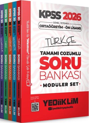 Yediiklim KPSS Ortaöğretim Ön Lisans GY GK Tamamı Çözümlü Modüler Soru